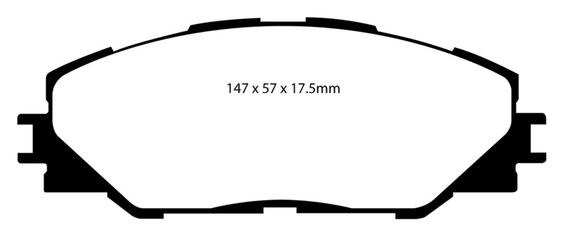 EBC 06-08 Toyota RAV 4 2.4 (3rd Row Seats) Greenstuff Front Brake Pads - Brakes Rotors &