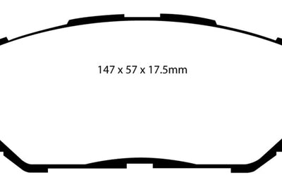 EBC 06-08 Toyota RAV 4 2.4 (3rd Row Seats) Greenstuff Front Brake Pads - Brakes Rotors &