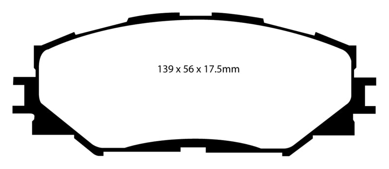 EBC 06-08 Toyota RAV 4 2.4 Greenstuff Front Brake Pads - Brakes Rotors &