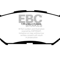 EBC 06-08 Toyota RAV 4 2.4 Greenstuff Front Brake Pads - Brakes Rotors &