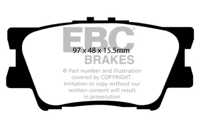 EBC 06-08 Toyota RAV 4 2.4 Greenstuff Rear Brake Pads - Brakes Rotors &