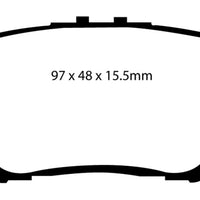 EBC 06-08 Toyota RAV 4 2.4 Greenstuff Rear Brake Pads - Brakes Rotors &
