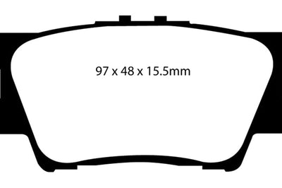 EBC 06-08 Toyota RAV 4 2.4 Greenstuff Rear Brake Pads - Brakes Rotors &