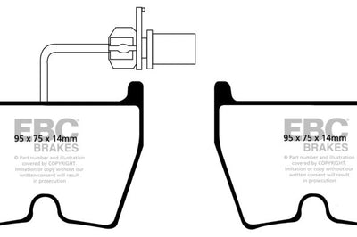 EBC 06-09 Audi RS4 4.2 (Cast Iron Rotors) Bluestuff Front Brake Pads - Brakes Rotors &