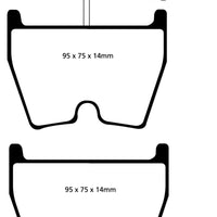EBC 06-09 Audi RS4 4.2 (Cast Iron Rotors) Yellowstuff Front Brake Pads - Brakes Rotors &
