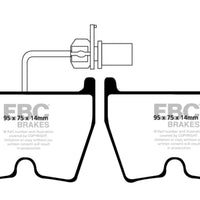 EBC 06-09 Audi RS4 4.2 (Cast Iron Rotors) Yellowstuff Front Brake Pads - Brakes Rotors &