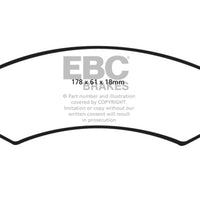 EBC 06-09 Chrysler Aspen 4.7 Greenstuff Front Brake Pads - Brakes Rotors &