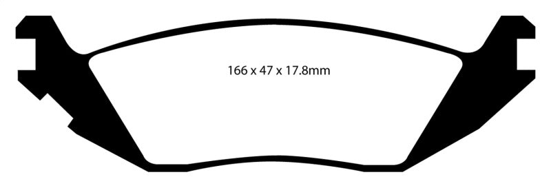 EBC 06-09 Chrysler Aspen 4.7 Greenstuff Rear Brake Pads - Brakes Rotors &