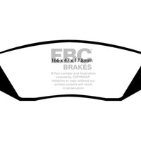 EBC 06-09 Chrysler Aspen 4.7 Greenstuff Rear Brake Pads - Brakes Rotors &