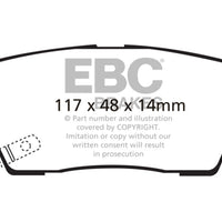 EBC 06-09 Hyundai Entourage 3.8 Greenstuff Rear Brake Pads - Brakes Rotors &
