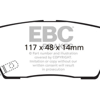 EBC 06-09 Hyundai Entourage 3.8 Yellowstuff Rear Brake Pads - Brakes Rotors &