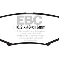EBC 06-11 Dodge Nitro 3.7 Greenstuff Rear Brake Pads - Brakes Rotors &