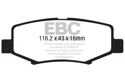EBC 06-11 Dodge Nitro 3.7 Greenstuff Rear Brake Pads - Brakes Rotors &