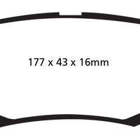 EBC 06-11 Dodge Nitro 3.7 Greenstuff Rear Brake Pads - Brakes Rotors &