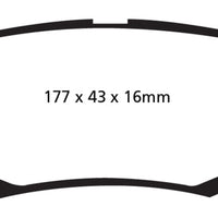 EBC 06-11 Dodge Nitro 3.7 Greenstuff Rear Brake Pads - Brakes Rotors &