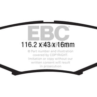 EBC 06-11 Dodge Nitro 3.7 Greenstuff Rear Brake Pads - Brakes Rotors &