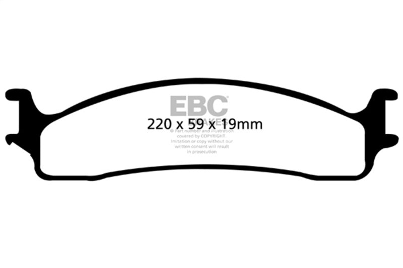 EBC 06-11 Dodge Ram 1500 Mega Cab 2WD Greenstuff Front Brake Pads - Brakes Rotors &