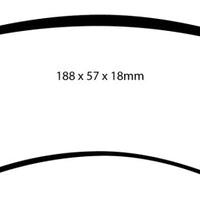EBC 06-11 Dodge Ram 1500 Mega Cab 2WD Yellowstuff Rear Brake Pads - Brakes Rotors &