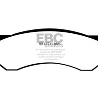 EBC 06-11 Dodge Ram 1500 Mega Cab 2WD Yellowstuff Rear Brake Pads - Brakes Rotors &