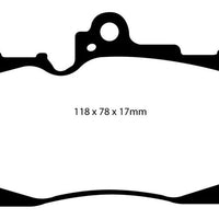 EBC 07-08 Lexus GS350 3.5 RWD Yellowstuff Front Brake Pads - Brakes Rotors &