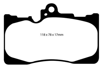 EBC 07-08 Lexus GS350 3.5 RWD Yellowstuff Front Brake Pads - Brakes Rotors &