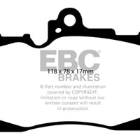 EBC 07-08 Lexus GS350 3.5 RWD Yellowstuff Front Brake Pads - Brakes Rotors &