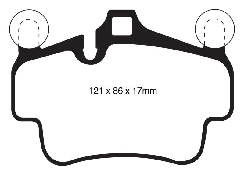EBC 07-08 Porsche 911 (997) (Cast Iron Rotor only) 3.6 Carrera 2 Yellowstuff Front Brake Pads - Brakes Rotors &
