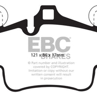 EBC 07-08 Porsche 911 (997) (Cast Iron Rotor only) 3.6 Carrera 2 Yellowstuff Front Brake Pads - Brakes Rotors &