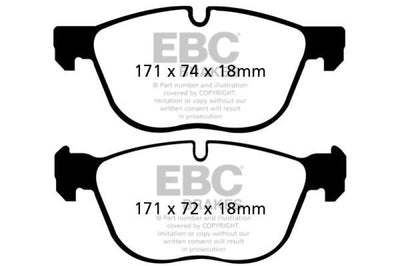 EBC 07-10 BMW X5 3.0 Greenstuff Front Brake Pads - Brakes Rotors &