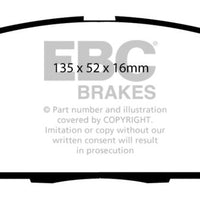 EBC 07-11 Acura CSX (Canada) 2.0 Type S Bluestuff Front Brake Pads - Brakes Rotors &