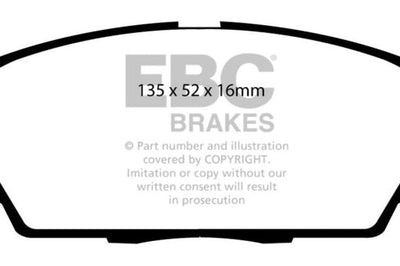 EBC 07-11 Acura CSX (Canada) 2.0 Type S Bluestuff Front Brake Pads - Brakes Rotors &