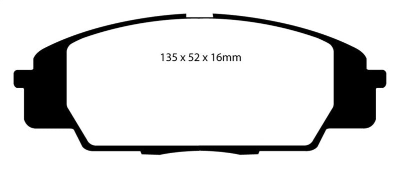 EBC 07-11 Acura CSX (Canada) 2.0 Type S Yellowstuff Front Brake Pads - Brakes Rotors &