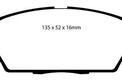 EBC 07-11 Acura CSX (Canada) 2.0 Type S Yellowstuff Front Brake Pads - Brakes Rotors &