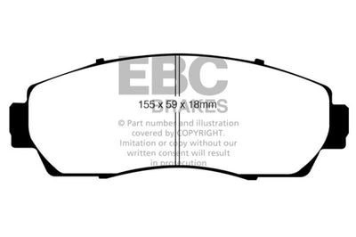 EBC 07-11 Honda CR-V 2.4 Greenstuff Front Brake Pads - Brakes Rotors &