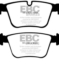 EBC 07-11 Mercedes-Benz CL63 AMG 6.2 Yellowstuff Rear Brake Pads - Brakes Rotors &
