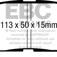 EBC 07-13 Acura MDX 3.7 Greenstuff Rear Brake Pads (For 12.6in. Rotors) - Brakes Rotors &