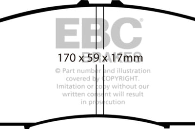 EBC 07-13 Acura MDX 3.7 Yellowstuff Front Brake Pads - Brakes Rotors &