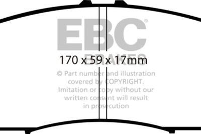 EBC 07-13 Acura MDX 3.7 Yellowstuff Front Brake Pads - Brakes Rotors &