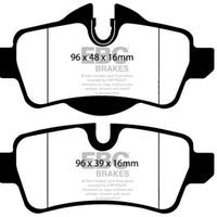 EBC 07-14 Mini Hardtop 1.6 Yellowstuff Rear Brake Pads - Brakes Rotors &