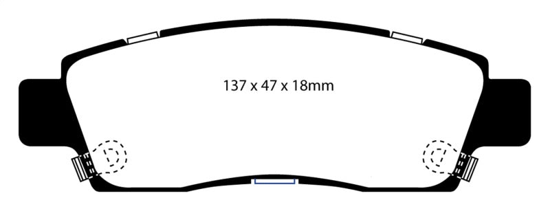 EBC 07 + Buick Enclave 3.6 Yellowstuff Rear Brake Pads - Brakes Rotors &
