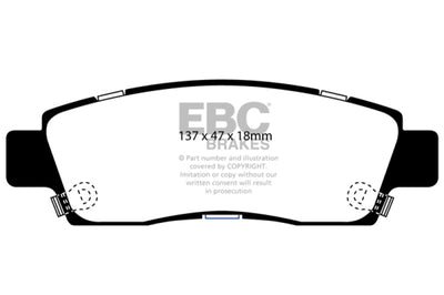 EBC 07 + Buick Enclave 3.6 Yellowstuff Rear Brake Pads - Brakes Rotors &