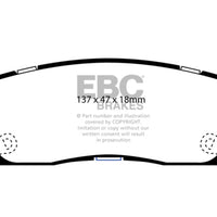 EBC 07 + Buick Enclave 3.6 Yellowstuff Rear Brake Pads - Brakes Rotors &