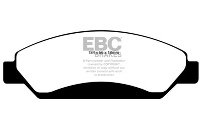 EBC 07 Cadillac Escalade 6.2 2WD Yellowstuff Front Brake Pads - Brakes Rotors &