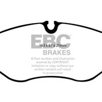 EBC 07 + Dodge Sprinter 2500 Greenstuff Front Brake Pads - Brakes Rotors &