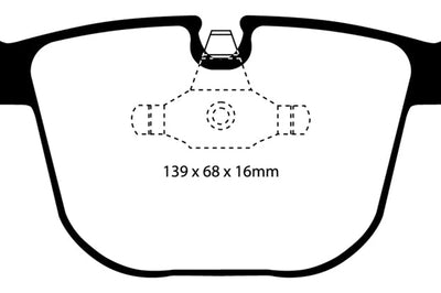 EBC 08-10 BMW M3 4.0 (E90) Bluestuff Rear Brake Pads - Brakes Rotors &