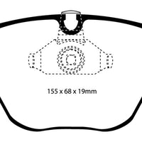 EBC 08-10 BMW M3 4.0 (E90) Yellowstuff Front Brake Pads - Brakes Rotors &