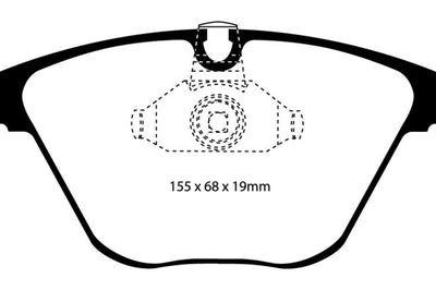 EBC 08-10 BMW M3 4.0 (E90) Yellowstuff Front Brake Pads - Brakes Rotors &