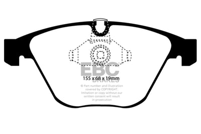 EBC 08-10 BMW M3 4.0 (E90) Yellowstuff Front Brake Pads - Brakes Rotors &