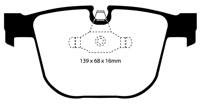 EBC 08-10 BMW M3 4.0 (E90) Yellowstuff Rear Brake Pads - Brakes Rotors &