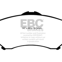 EBC 08-11 Chrysler Town & Country 3.3 Greenstuff Front Brake Pads - Brakes Rotors